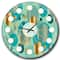 Designart 'Gold And Blue Dynamics Ii Mid-Century Modern Wall Clock